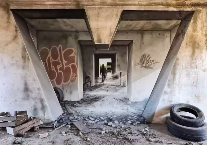 O grafiteiro Vile consegue reproduzir paredes hiper realistas - Foto: @vile_graffiti / Instagram