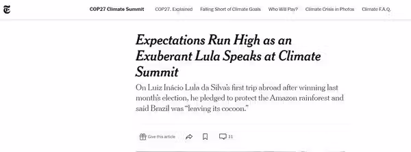 Manchete do 'New York Times', Estados Unidos