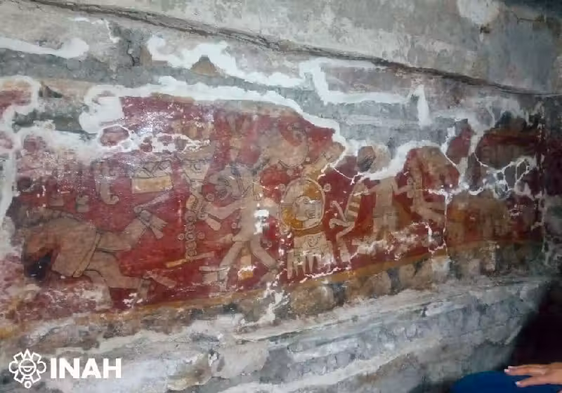 A descoberta da tumba de 2 mil anos ocorreu em San Pedro Nexicho, no México - Foto: INAH