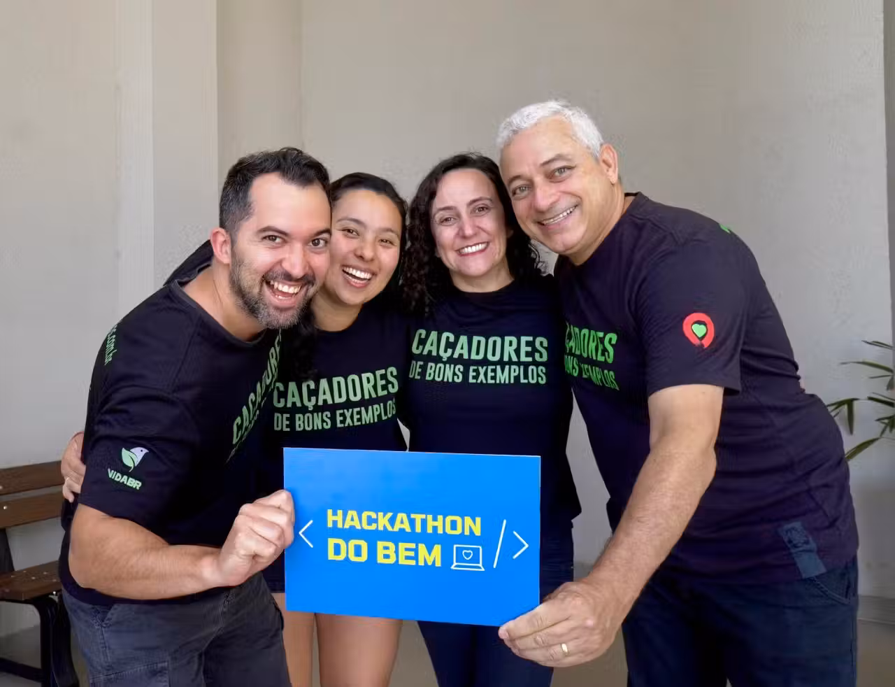 Os Caçadores de Bons Exemplos no primeiro Hackathon do Bem em Brasília - Foto: divulgação