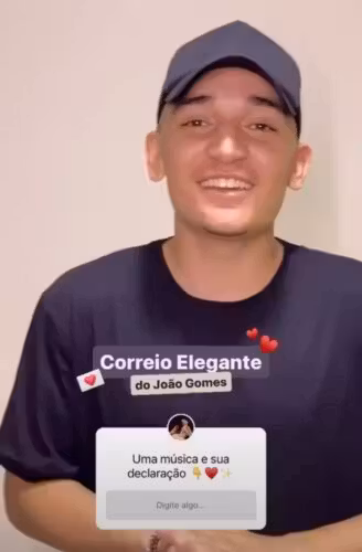 O cantor João Gomes gravará vídeos com as declarações de amor dos usuários. - Foto: reprodução redes sociais