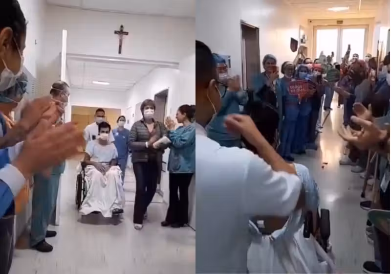 O anestesista sofreu uma parada cardíaca, mas foi reanimado pelos colegas em tempo. A recuperação dele foi muito comemorada no hospital. - Foto: reprodução Instagram