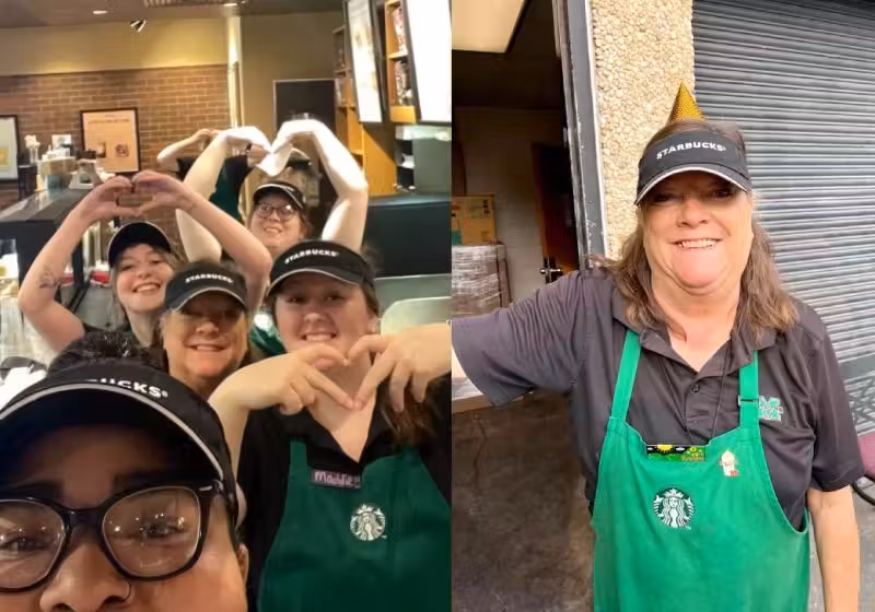 Os funcionários da Starbucks fizeram uma vaquinha para a colega comprar um carro novo - Fotos: Jaiden Horn