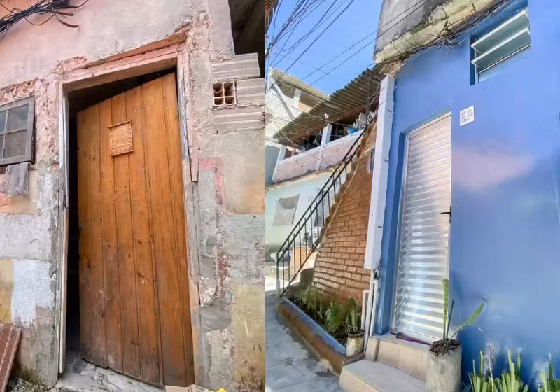 A arquiteta Ester fez a reforma na minicasa e deixou a fachada incrível! Foto: Reprodução/Celso Tavares (G1).
