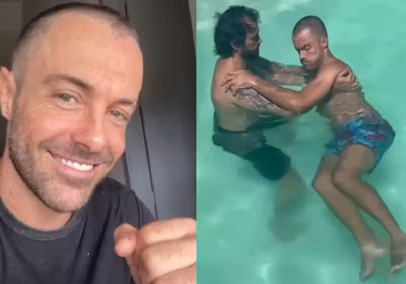 O ator Kayki Brito mostra nas redes sociais sua melhora após o atropelamento e as sessões de fisioterapia - Fotos: reprodução / Instagram @