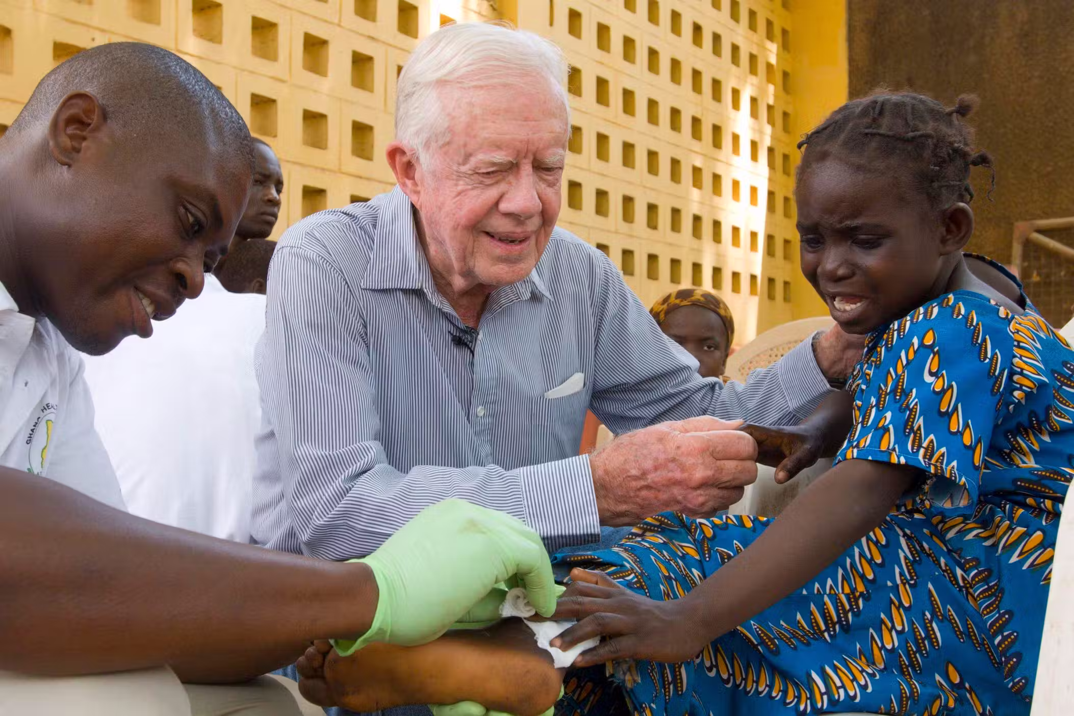 O ex-presidente dos Estados Unidos, Jimmy Carter, é líder na luta para erradicar a doença. Foto: The Carter Center.