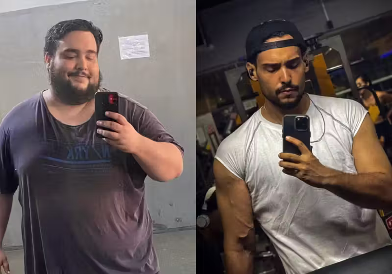 O jovem Luiz, do Mato Grosso do Sul, emagreceu 109 kg em pouco mais de 1 ano,sem remédio nem cirurgia. - Foto: @luizdonizete_15/Instagram