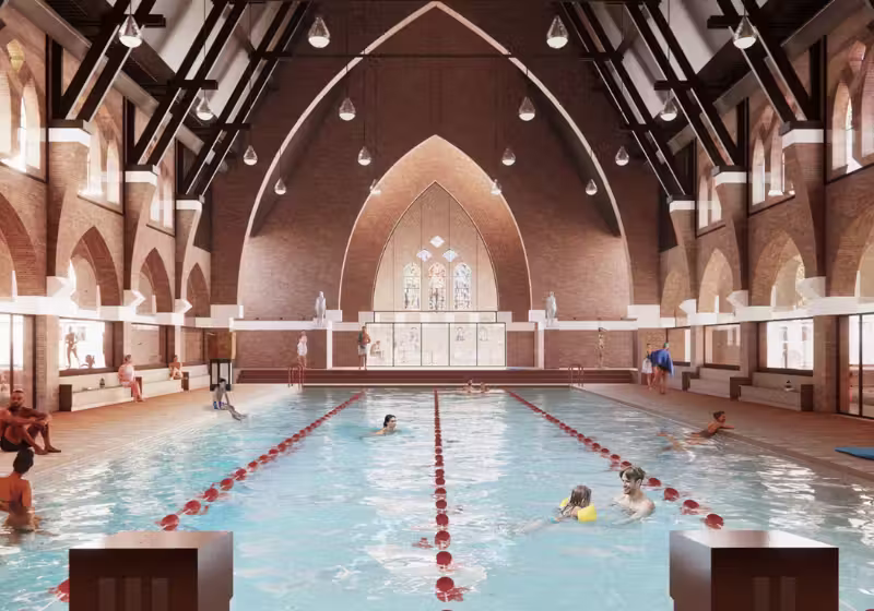 A igreja abandonada de Heerlen, na Holanda, vai virar uma piscina pública incrível! - Foto: @architecturephotonet