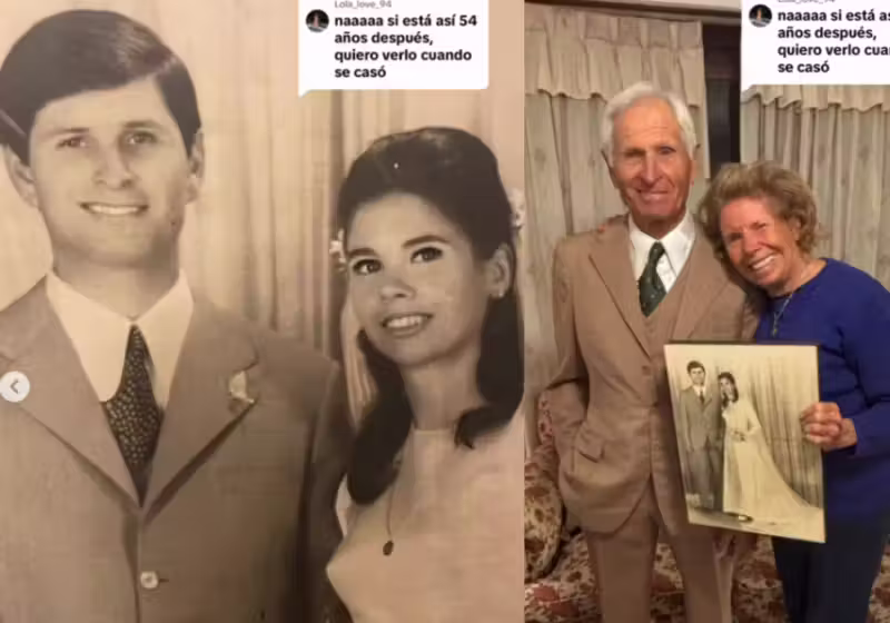 Na comemoração de 54 anos de casamento, esse vovô, da Argentina, todo orgulhoso, usou o mesmo terno da época de jovem. Detalhe: sem um ajuste. Ficou perfeito! - Foto: @vovetucuman