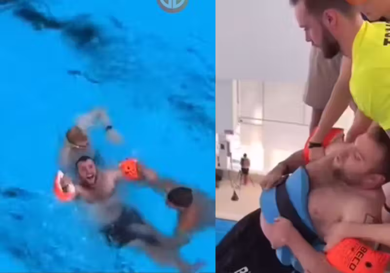 Os seis amigos se unem para realizar o sonho deste jovem cadeirante, que queria mergulhar do alto de uma piscina, no Panamá. Deu certo! - Foto: @telemetroradio
