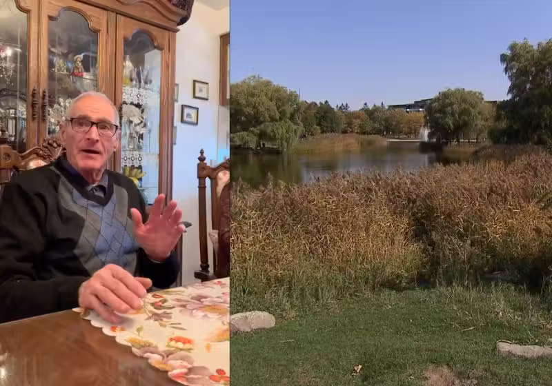 O idoso Sabato Borrelli, de 87 anos, teve uma parada cardíaca enquanto caminhava em um parque em Montreal, e foi salvo por um desconhecido que parou para ajudá-lo. - Foto: reprodução/CBC.CA