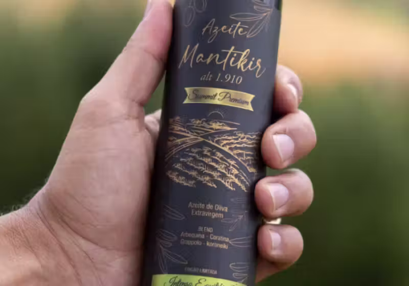 No ranking dos melhores azeites do mundo, o Brasil ganhou destaque com o Mantikir. produzido em Minas Gerais, ele é o melhor das Américas. - Foto: Divulgação/Mantikir