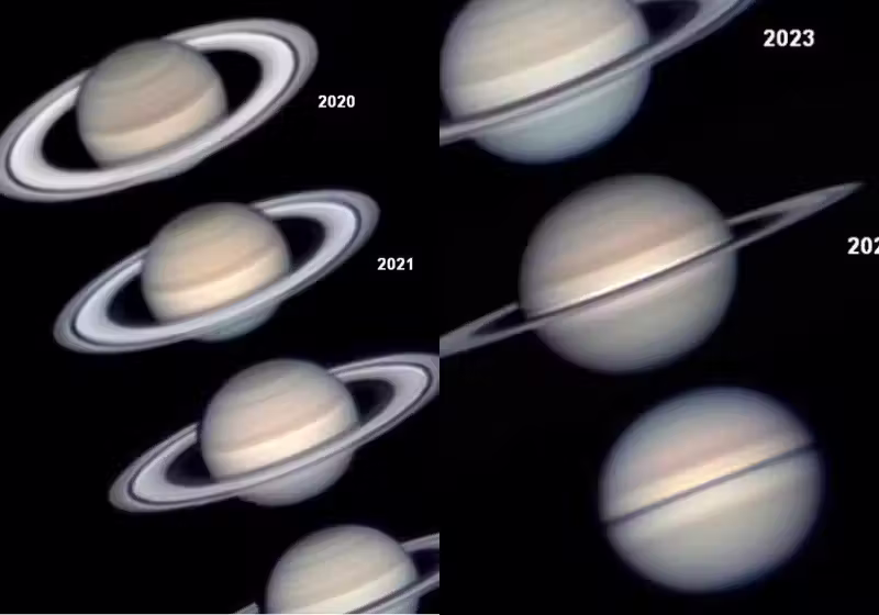 Natan, um Brasileiro, do Distrito Federal, teve sua foto de Saturno publicada pela Nasa como a melhor imagem do dia. - Foto: Nasa/Reprodução
