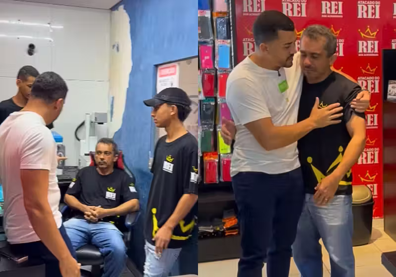 O patrão, do Recife, deu uma das lojas dele para o funcionário. Que amizade! - Foto: @ivan_reidsacessorios/Instagram