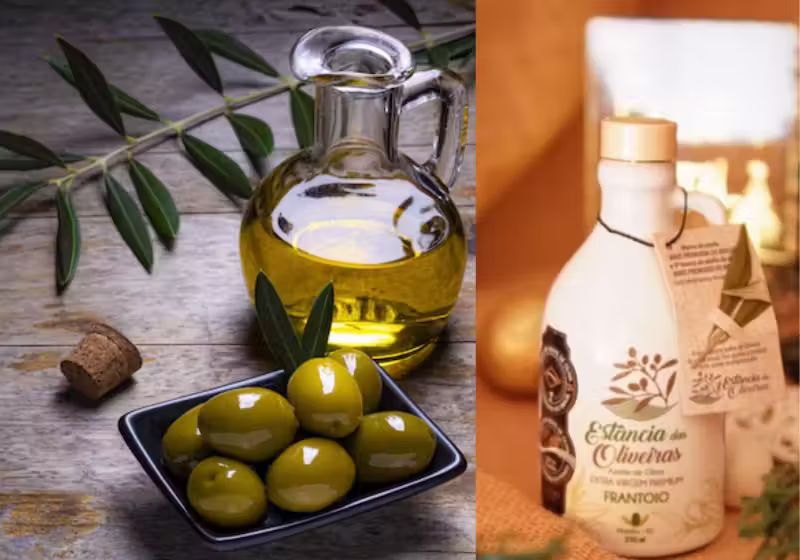 Esse azeite brasileiro, da Estância de Oliveira do RS, foi julgado por 22 juízes, classificou entre os melhores de 10 países selecionados no mundo. Foto: Freepik/ Estância das Oliveiras