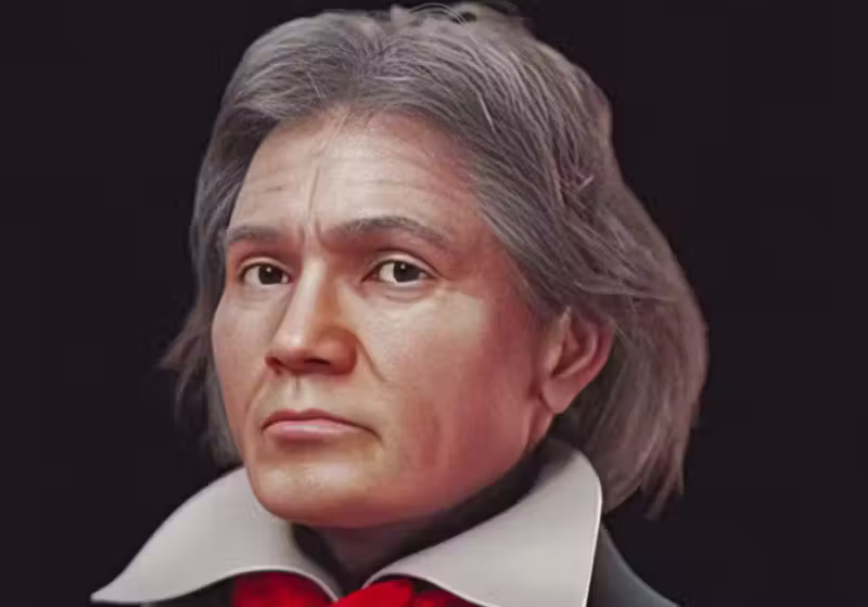 O rosto de Beethoven foi recriado, a partir de estudos científicos associados à arte, pelo designer brasileiro Cícero Moraes, que é do Mato Grosso do Sul. Foto: @ciceromoraes