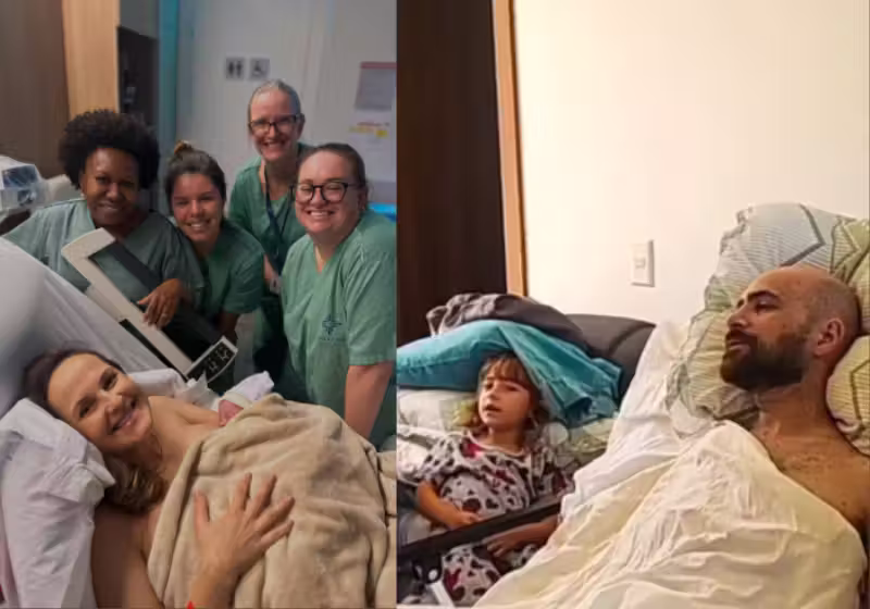 A expectativa é grande para que as células do cordão umbilical do bebê que acabou de nascer ajudem no tratamento de Tiba Camargos. Foto: @deacmargos
