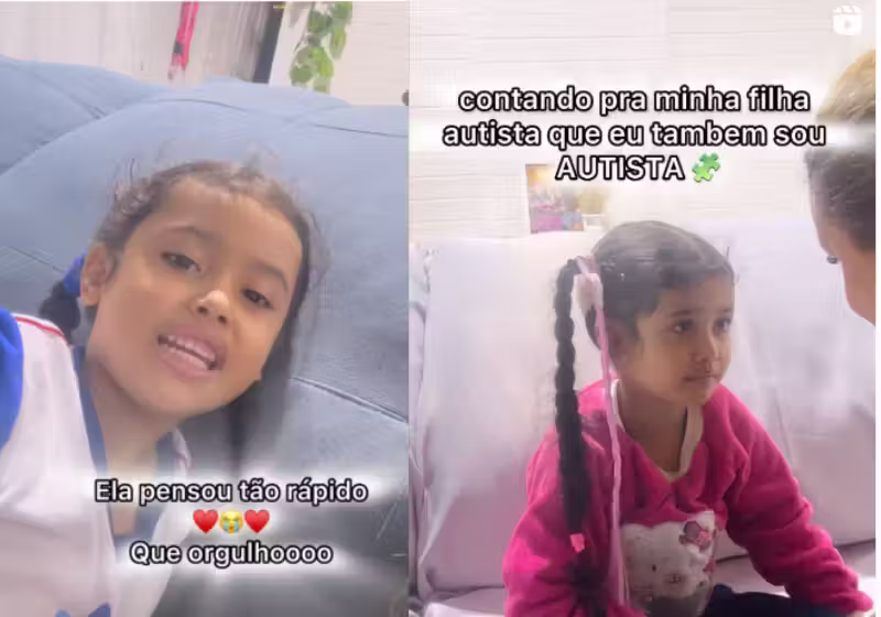 Hanna mora com a mãe Gaby em Mogi das Cruzes, em SP. Elas duas têm diagnóstico de autismo e compartilham os cuidados e a atenção. Foto: @gabychimenez
