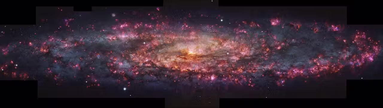 Esta outra foto mostra novos tons de rosa e azul capturados na Galáxia - Foto: ESO