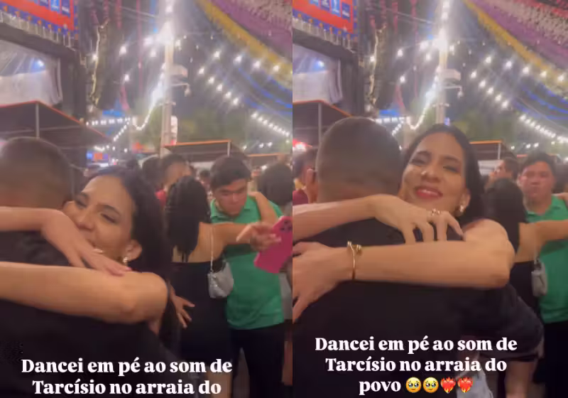 Enedina, a jovem cadeirante de Aracajú foi pega no colo por um amigo para dançar forró. Empatia, inclusão e alegria. - Foto: @dinabritto_/Instagram