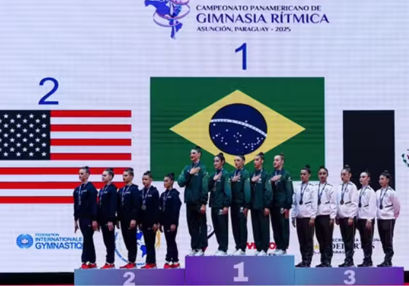 Deu Brasíl no pódio. Ouro no Pan-Americano no Paraguai. Foto: @grb