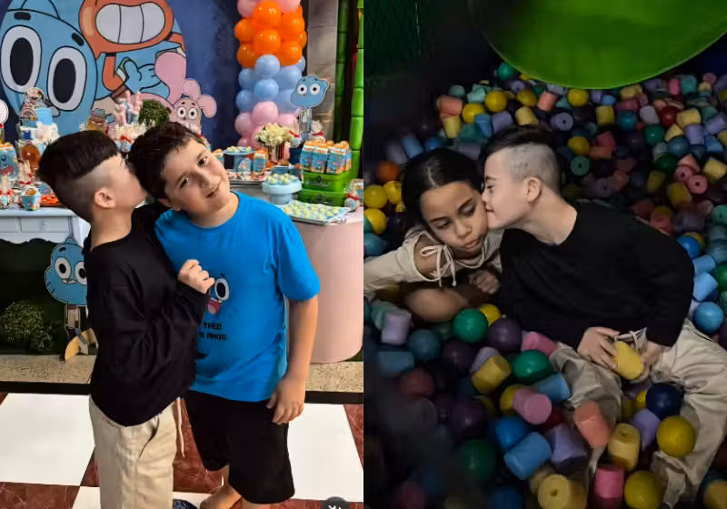 Miguel brinca e se diverte com os coleguinhas na festa de aniversário porque a inclusão foi real e verdadeira. Foto: @leticiamelocv