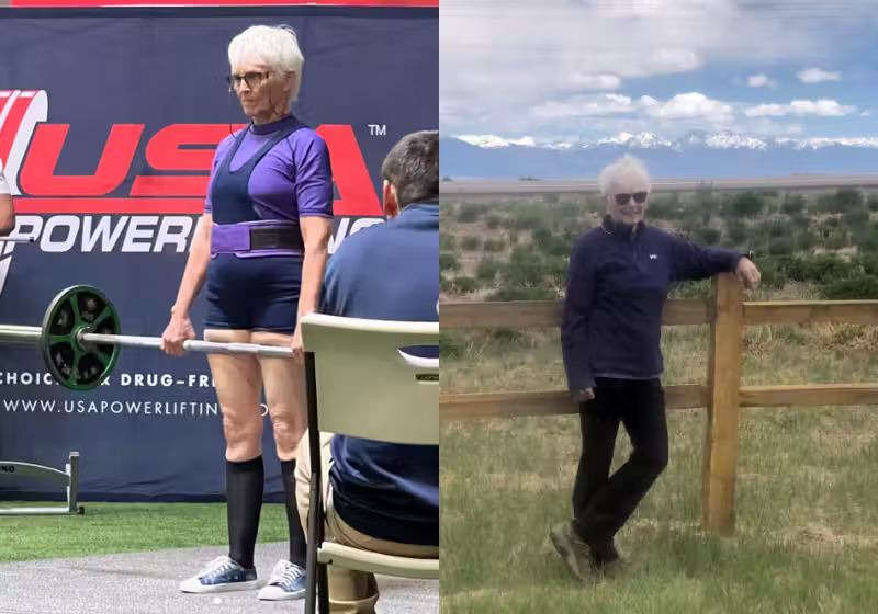 Vovó no estilo televisão e chá que nada, Faith, de 82 anos, gosta mesmo é levantamento de peso e participar de campeonato. Ela arrebenta. Foto: @seniorgames1