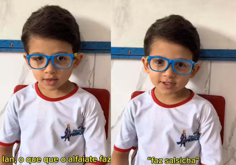 A professora Khawanny, de Goiás, viralizou com as respostas engraçadas dos alunos para perguntas aparentemente simples. - Foto: @khawanny_vieira/TikTok