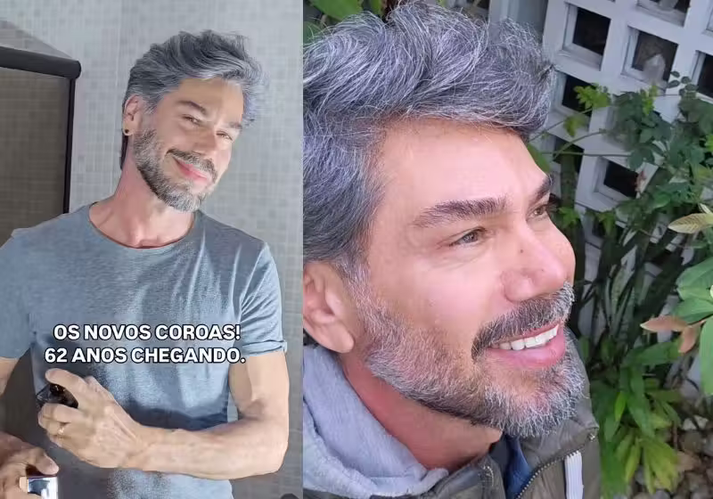 Nil, conhecido como o bonitão de 60 anos, faz 62 anos e existe o cabelo grisalho com orgulho. - Fotos: @nil_marino