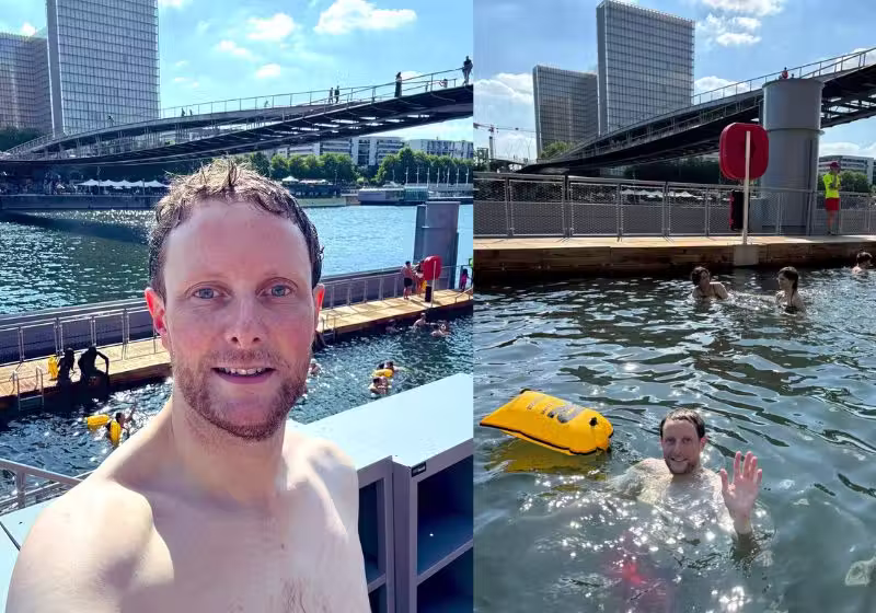 Despoluído após 1 século, o Rio Sena, em Paris, foi reaberto para natação. O rio, que tinha 3 espécies de peixes agora conta com mais de 30. - Fotos: @Clément Beaune