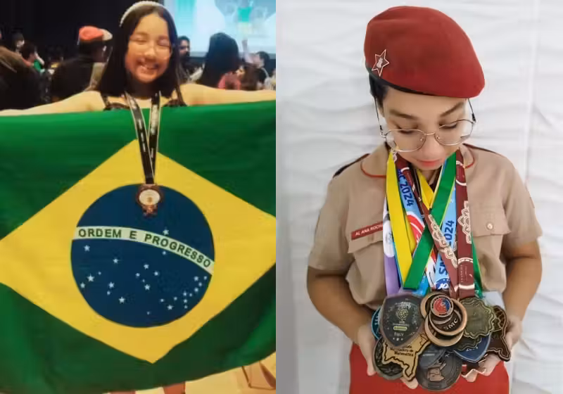 A brasileira Ana Beatriz, de 12 anos, foi selecionada para representar o Brasil na Olimpíada Internacional de Matemática. E precisa de ajuda para pagar a viagem. - Foto: arquivo pessoal