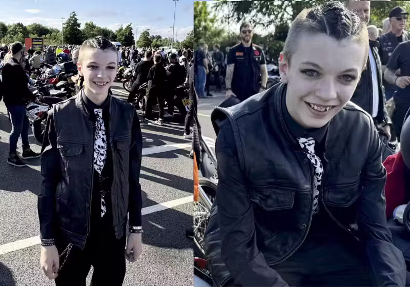 1.500 motociclistas marcaram presença no baile do Josh, jovem autista que sofria bullying na escola. - Foto: SWNS