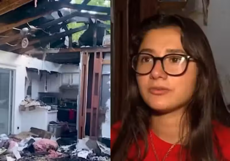 A ajuda para a jovem que perdeu tudo no incêndio, nos EUA, veio de onde ela menos esperava: um desconhecido que já tinha passado por perdas nessa vida. - Foto: reprodução