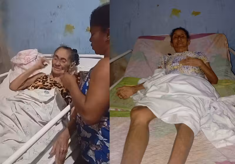 Filha Cuida Da Mãe De 81 Anos Com Alzheimer, Mostrando Resiliência Frente A Problemas Na Coluna 2 A Natália é filha da dona Maria e cuida sozinha da mãe com Alzheimer, em Pacatuba (CE). Nem fogão elas têm em casa.- Foto: arquivo pessoal