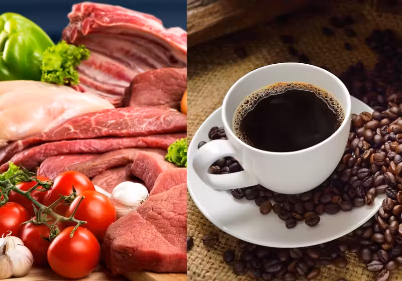 A carne e o café estão mais baratos e os brasileiros já começaram a sentir isso nos supermercados. - Foto: Canva
