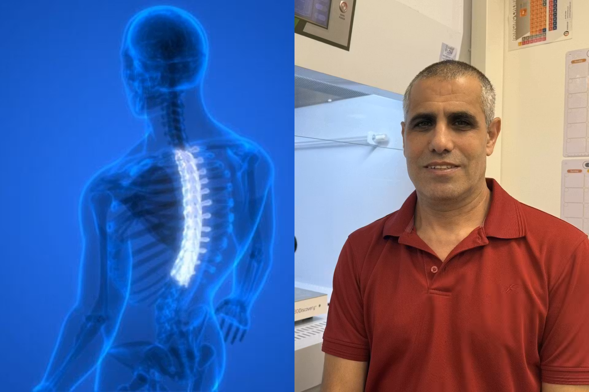 O professor Tal Dvir, de, Israel vai fazer o 1º transplante de medula espinhal do mundo, nos próximos meses. - Fotos: Telaviv University