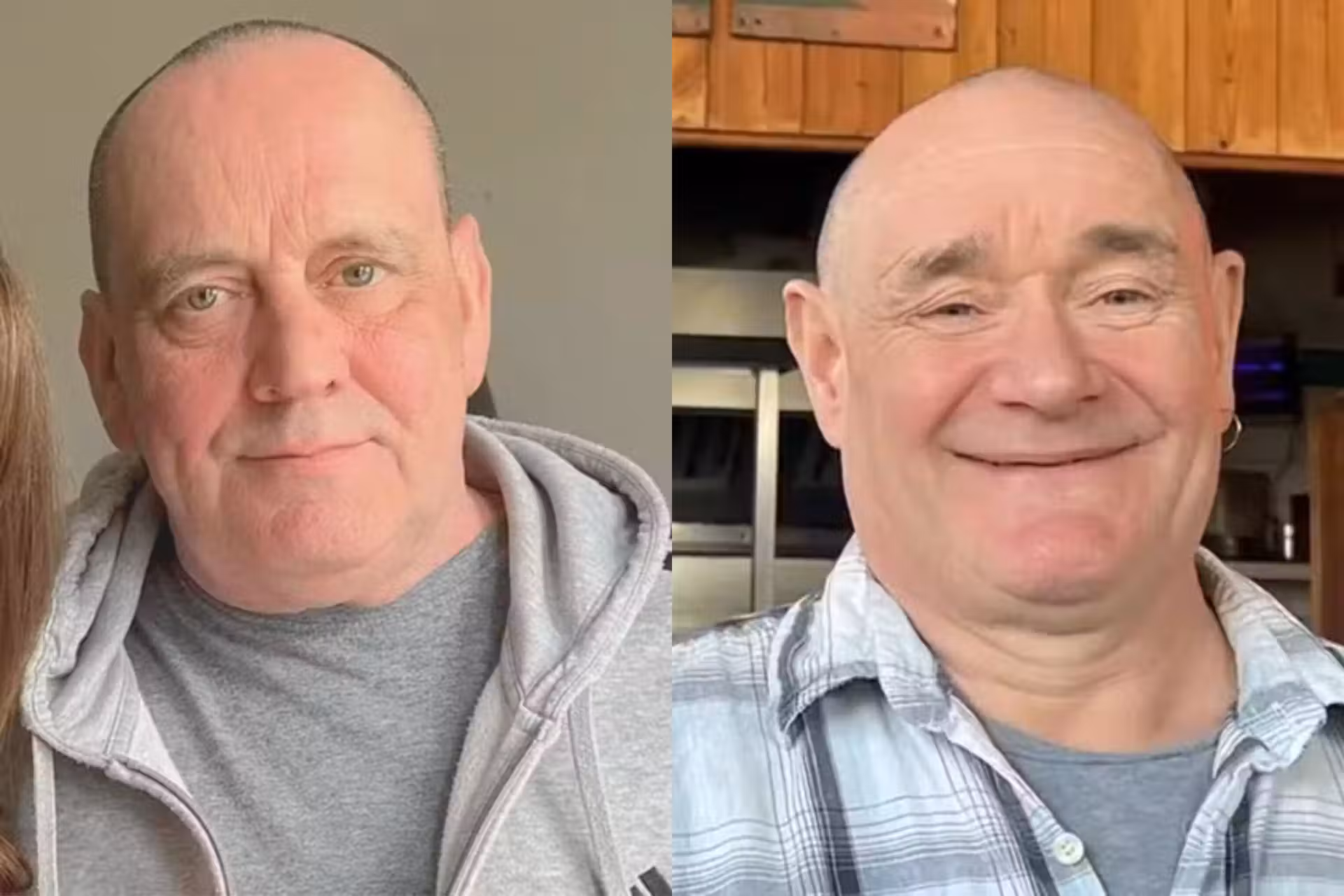 Peter e Trevor se encontraram agora, 50 anos da separação no trem. - Fotos: reprodução/ITV