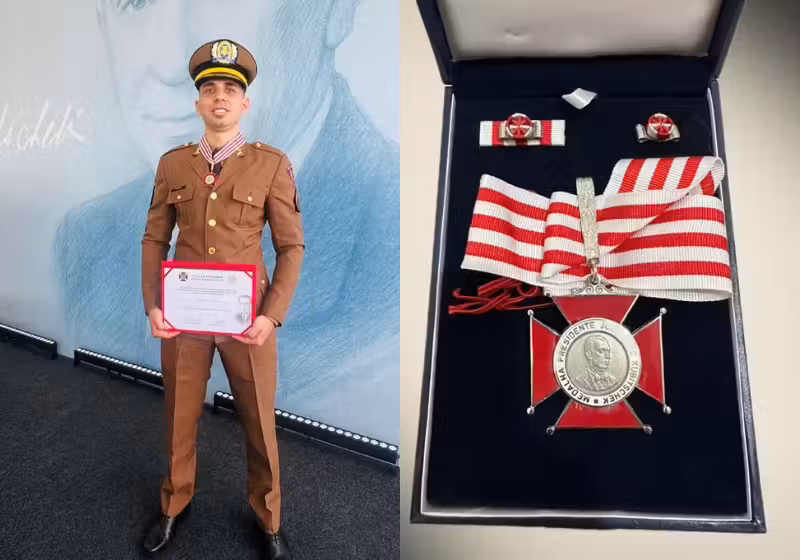 Cabo Lucas Costa Neta é policial militar e salvou a vida de uma bebê que estava engasgada.. — Foto: Foto: Cap. Sales - Comandante da 142º CIA/23º BPM