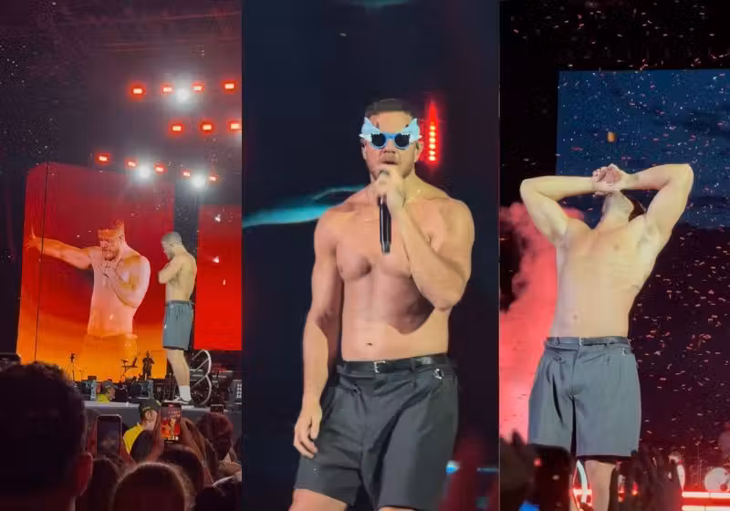 No show do Imagine Dragons em Brasília, nesta quarta, Dan Reynolds falou sobre saúde mental e pediu que as pessoas não desistam de si mesmas - Fotos: SNB