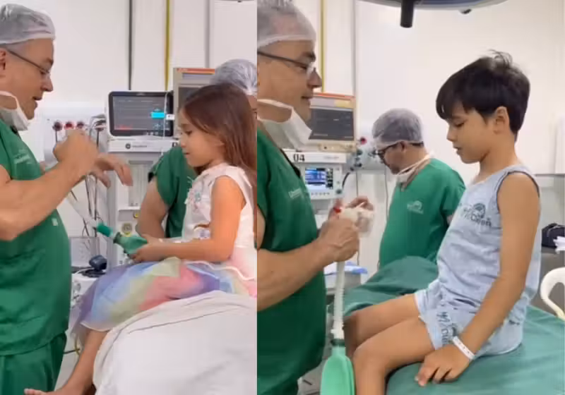 O Tio Plut é um cirurgião pediátrico que tem feito sucesso nas redes por causa do atendimento humanizado no Ceará. O Tio Plut é um cirurgião pediátrico que tem feito sucesso nas redes por causa do atendimento humanizado no Ceará. - Foto: reprodução/Instagram