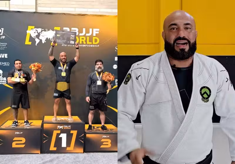 O brasileiro Wellington Monalisa levou o título de campeão mundial de Jiu-Jitsu. - Foto: redes sociais