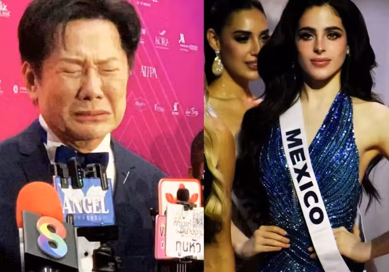 Depois de xingar a Miss México de "burra", o diretor do evento chorou, pediu desculpas e teve sua participação reduzida no concurso, na Tailândia. - Fotos: reprodução/Instagram Fatima Boch