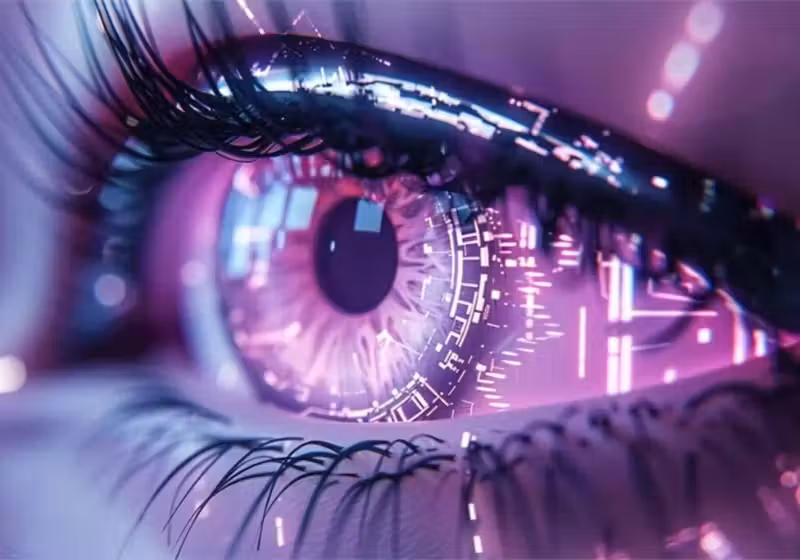 O chip devolve a visão através de micro câmeras . Ele tem apenas 2 milimetros e os testes tiveram ótimos resultaados - Foto: VanRijmenam