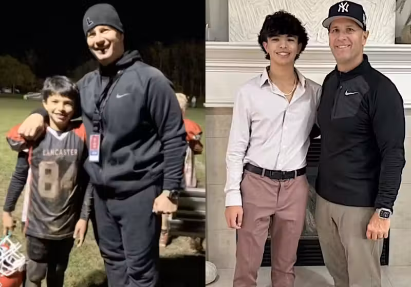 Anthony foi criado por Mike desde pequeno e agora o filho salva a vida padrasto após parada cardíaca em casa. - Fotos: reprodução/WIVBTV