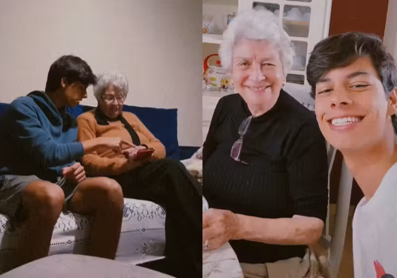 Duas idosas mostram muito amor e adotam um adolescente que saiu do interior para estudar na capital. - Foto: reprodução Instagram