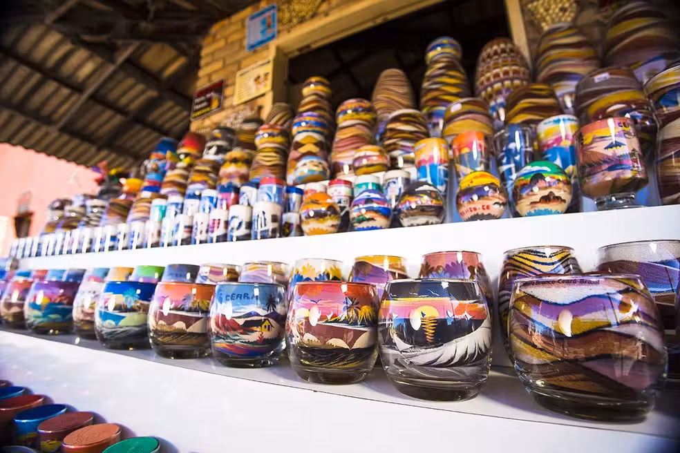 Areia colorida de Morro Branco, Beberibe — Foto: Acervo Sebrae Ceará