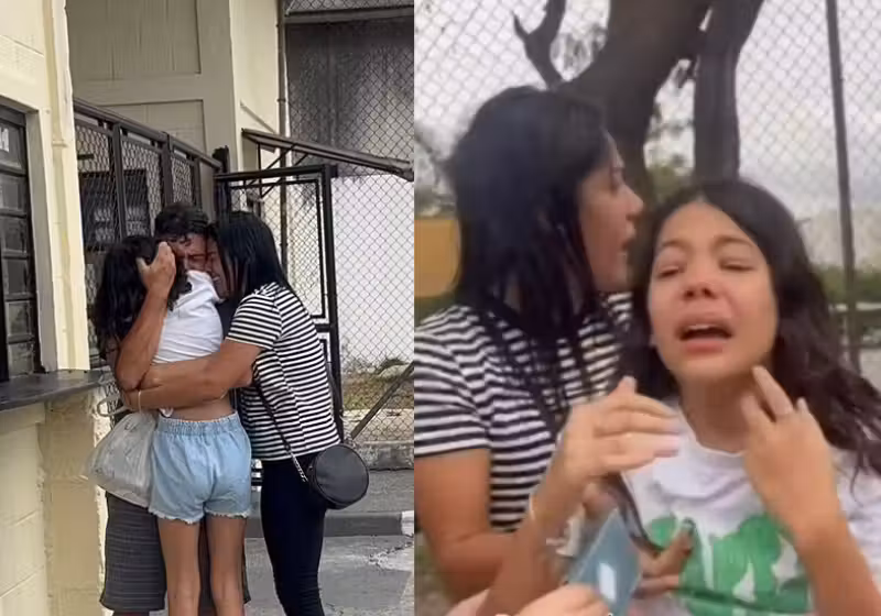 O reencontro entre a filha e o pai, que ficou preso um ano injustamente, é emocionate. Ele conseguiu provar que era inocente - Foto: reprodução Instagram