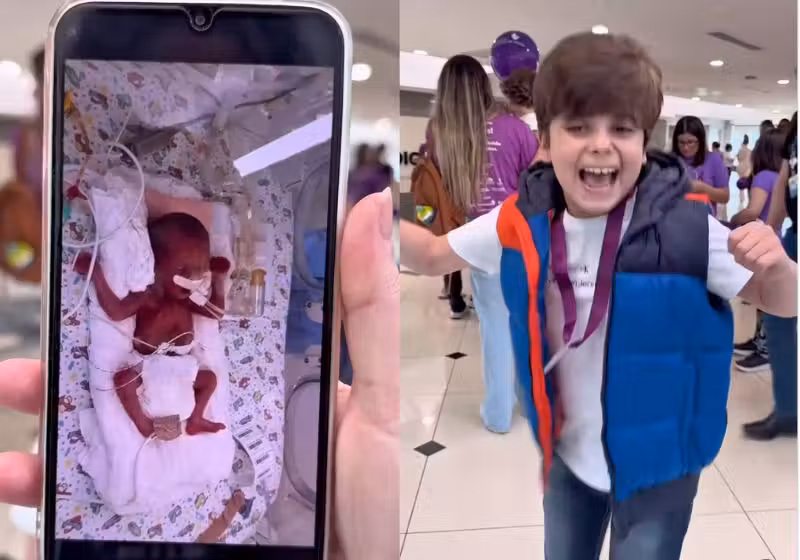 O vídeo emocionante feito pelo hospital de Porto Alegre (RS) mostra a evolução de vários bebês que nasceram prematuros e hoje estão grandes e felizes. - Fotos: reprodução/Instagram