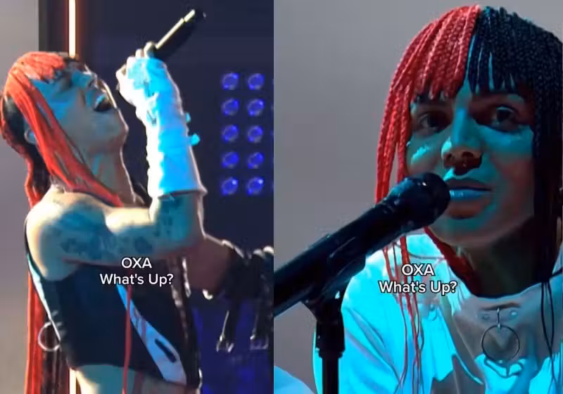 A cantora brasileira Oxa conquistou uma vaga na final do The Voice Alemanha esta madrugada com perfomance incrível de What's Up. - Fotos: @thevoicegermany