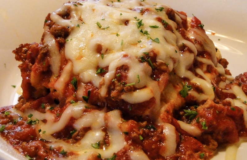 Lasanha, um clássico do Olive Garden.